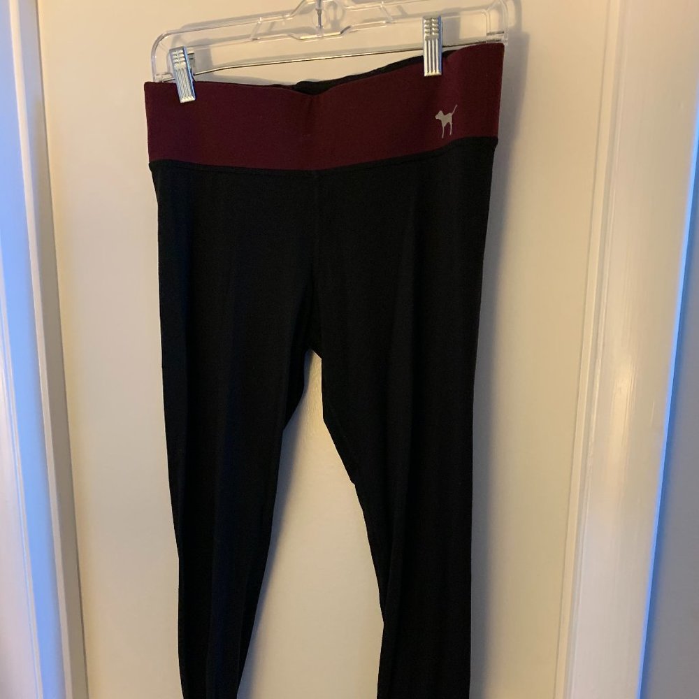 Black Pink Victoria's Secret Fitness Pants Size S